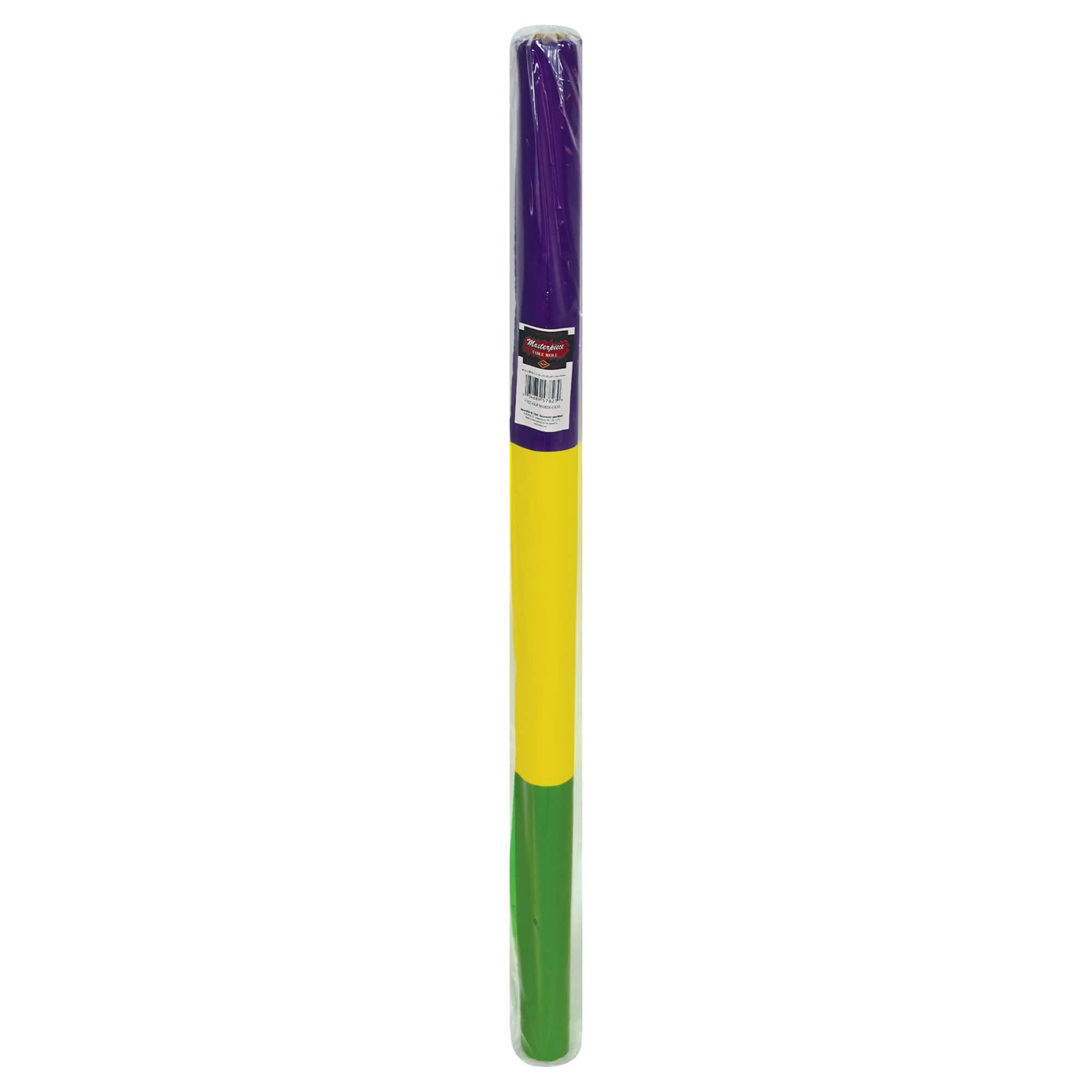 Beistle 40" x 100ft. Mardi Gras Plastic Table Roll